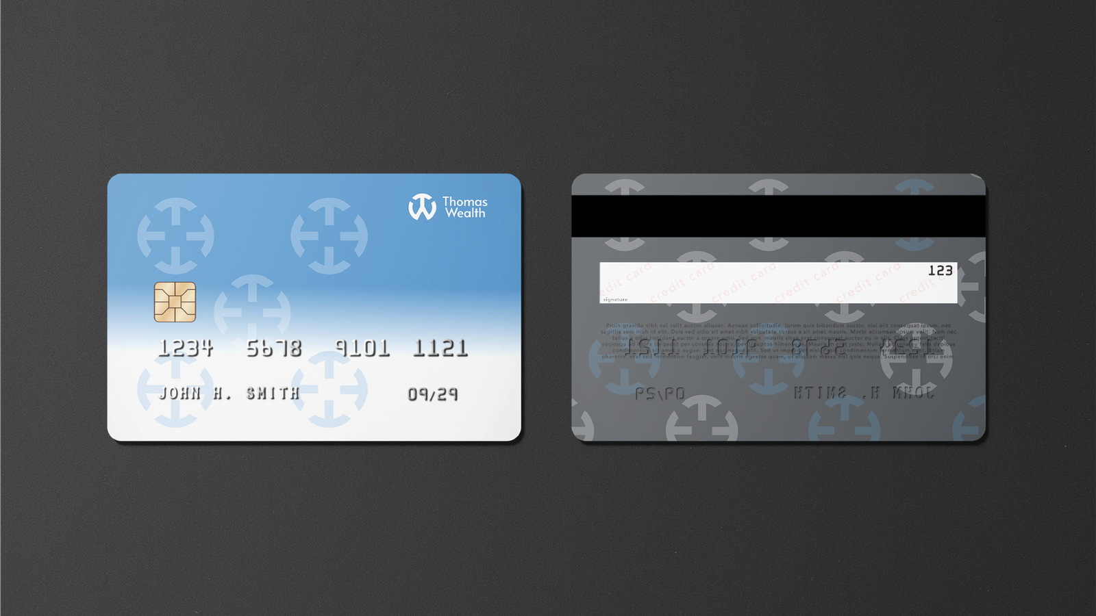 Thomas Wealth Credit Card Mockup