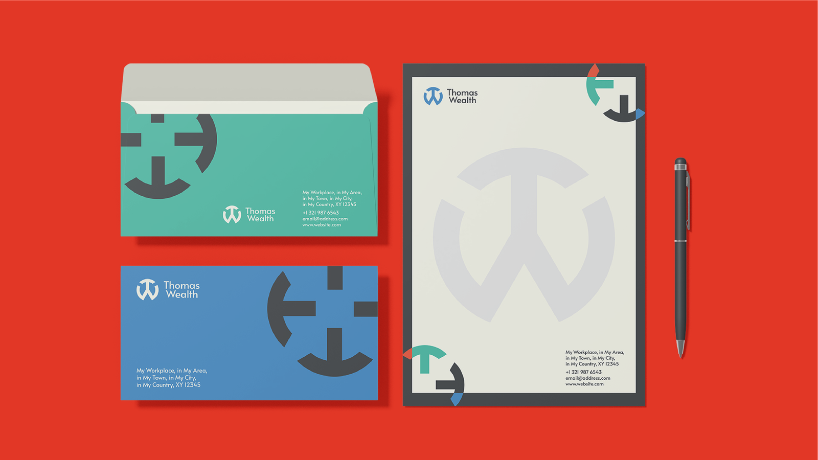 Thomas Wealth Stationary Mockup